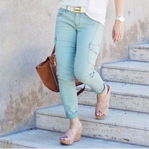 CAbi Celadon Skinny Cargo Pants 3048 - sage green